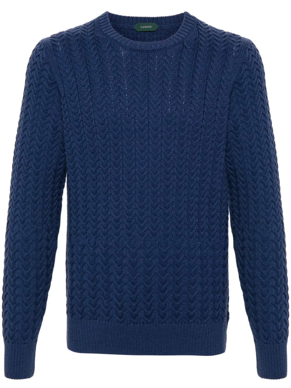 Zanone Crew Neck Chunky Knit Jumper Farfetch