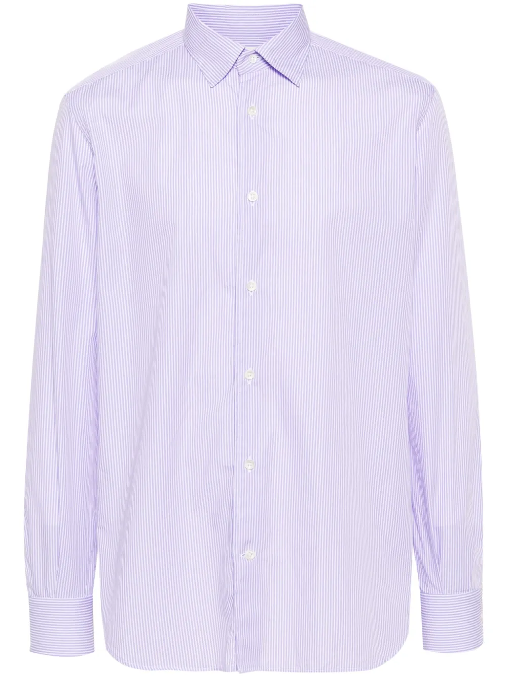 Glanshirt Gestreept katoenen overhemd Paars