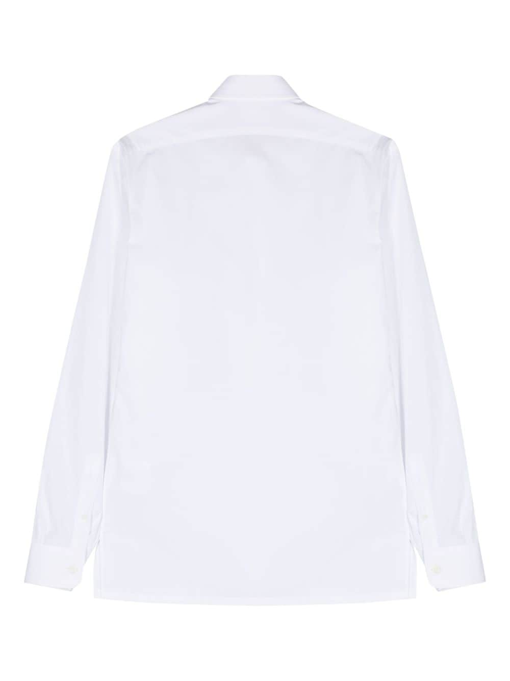 Shop Givenchy 4g Embroidered Cotton Shirt In White