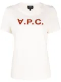 A.P.C. logo-print cotton T-shirt - Neutrals