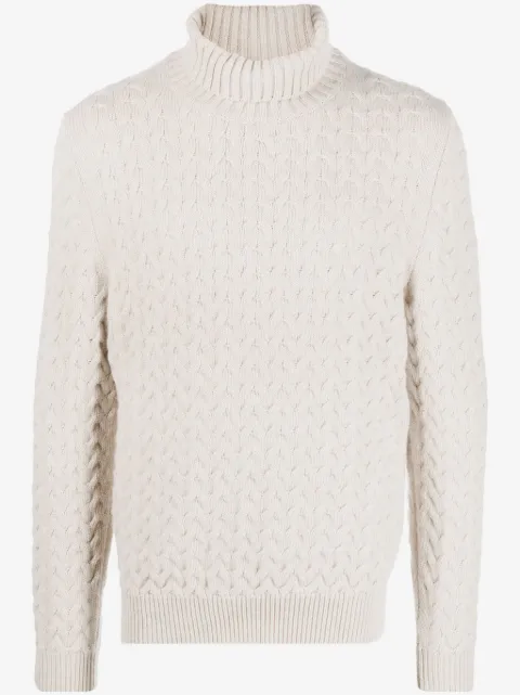 Fedeli roll-neck cable-knit jumper