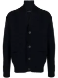 Tagliatore chunky-knit virgin wool cardigan - Blue