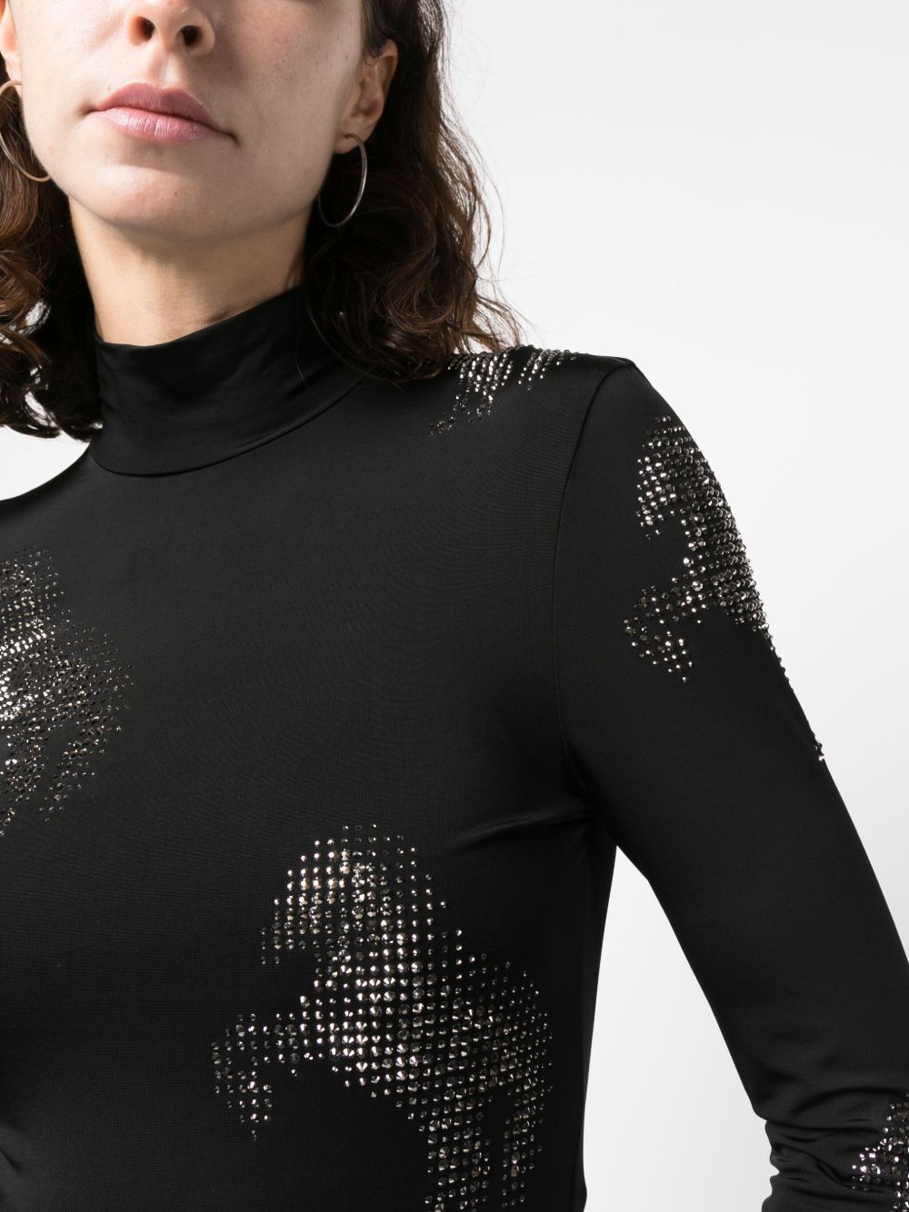 Stella McCartney stud-embellished horse-motif top Women