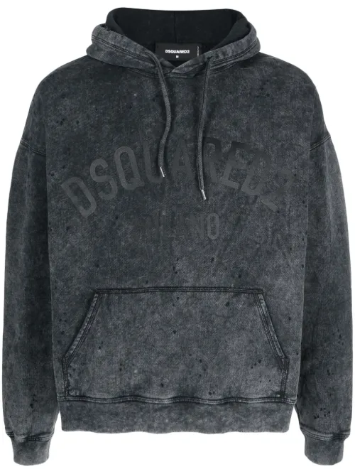 Hoodie en coton à logo imprimé - DSQUARED2 - Modalova