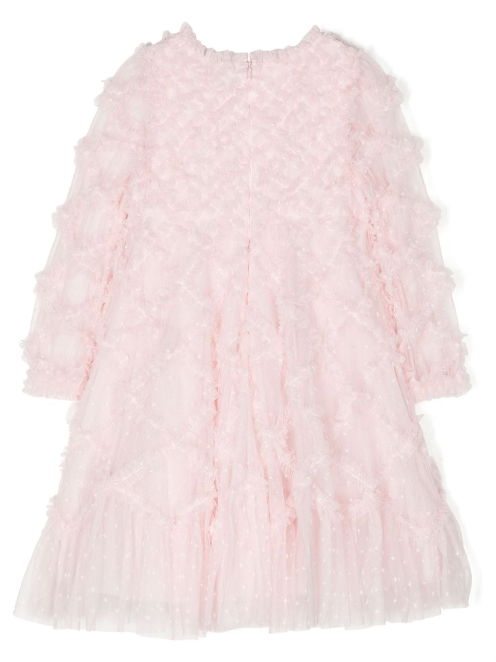 NEEDLE & THREAD KIDS ruffled tulle A-line dress - Roze