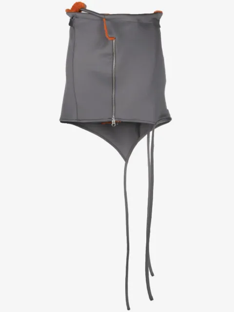 Ottolinger asymmetric-hem zip-up miniskirt
