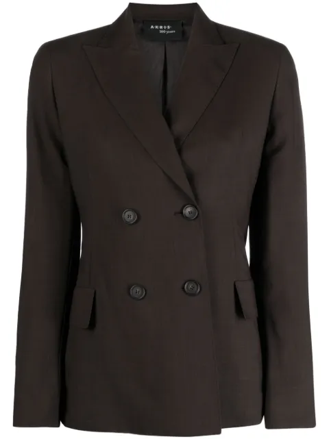 Akris blazer con solapas de pico y doble botonadura