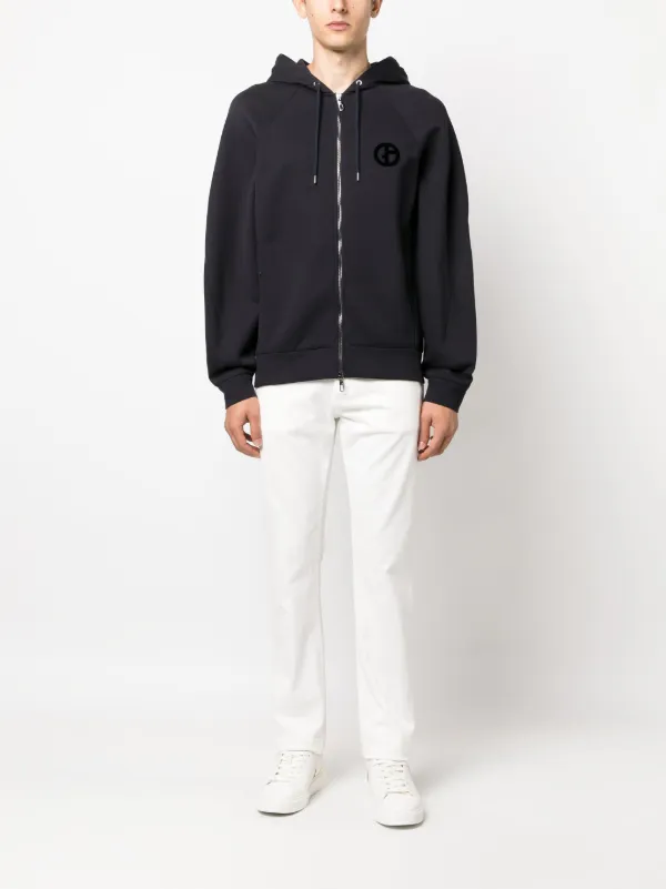 Armani zip on sale up hoodie