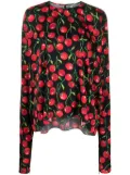 Dolce & Gabbana cherry-print long-sleeve blouse - Red