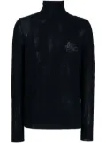 ETRO roll-neck cashmere cable-knit jumper - Blue