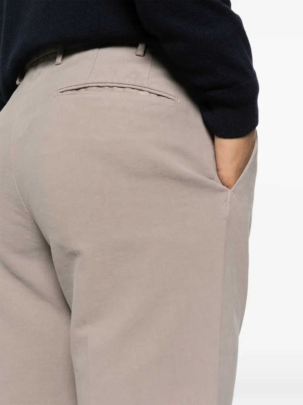 Shop Incotex Mid-rise Straight-leg Chinos In Neutrals