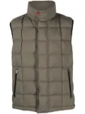 Kiton zip-up quilted down gilet - Green