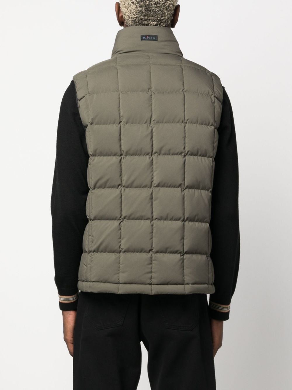 Shop Kiton Zip-up Quilted Down Gilet In Green