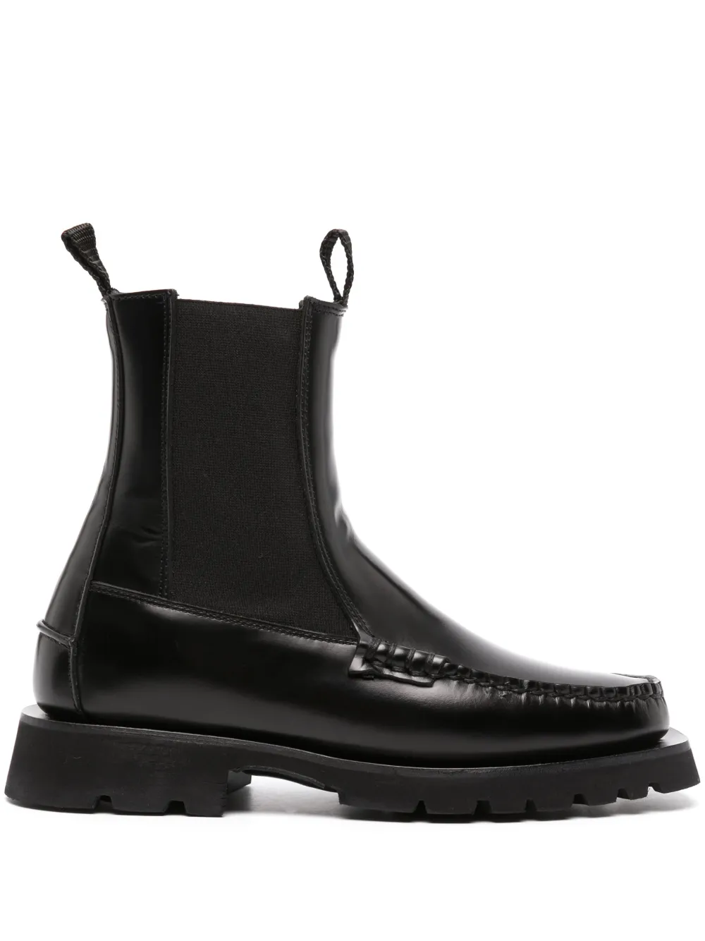 Hereu Alda 45mm Leather Ankle Boots In Schwarz