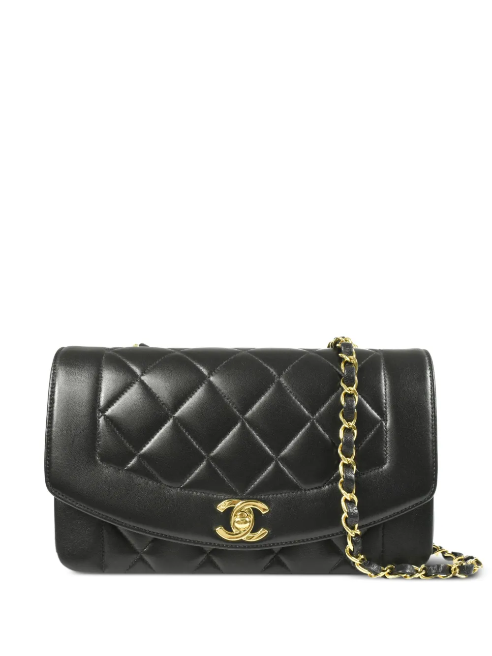 CHANEL Pre-Owned - 1997 small Diana shoulder bag - women - Lambskin - One Size - Black