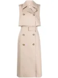 Burberry layered sleeveless trench coat dress - Neutrals