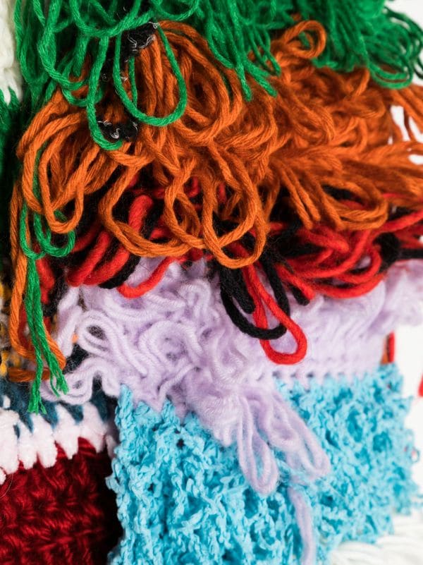 Logo Fringe Detail Wool Scarf in Multicoloured - Ferragamo