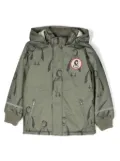 Mini Rodini Penguin hooded jacket - Green