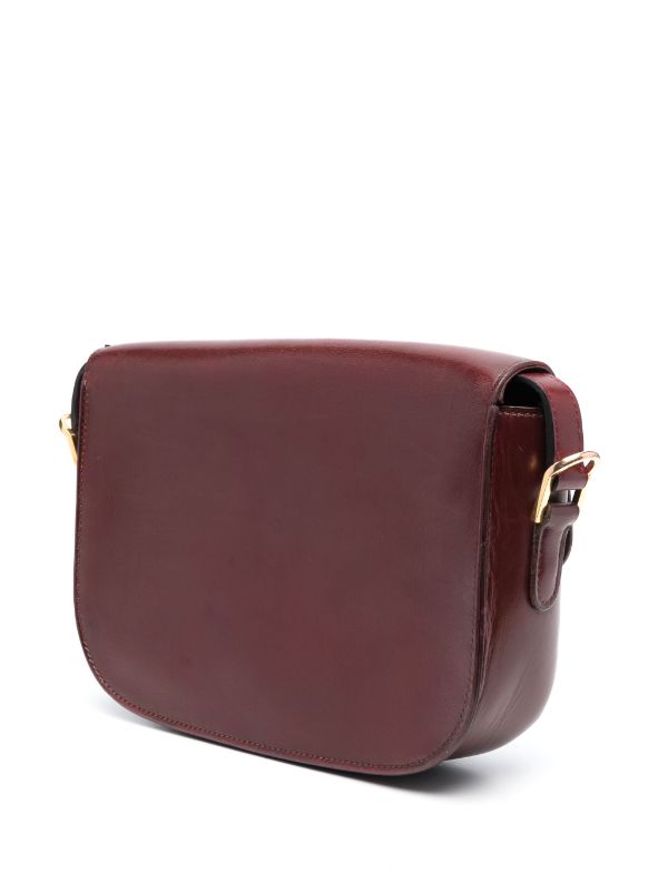 Vintage Leather Burgundy Bag Shoulder/crossbody/top Handle 