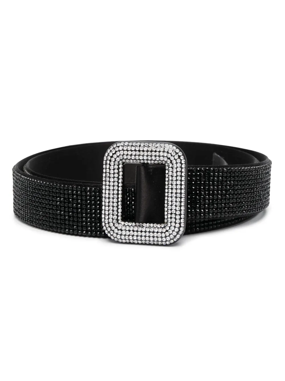 Benedetta Bruzziches Two-tone Rhinestone-embellished Belt In Black