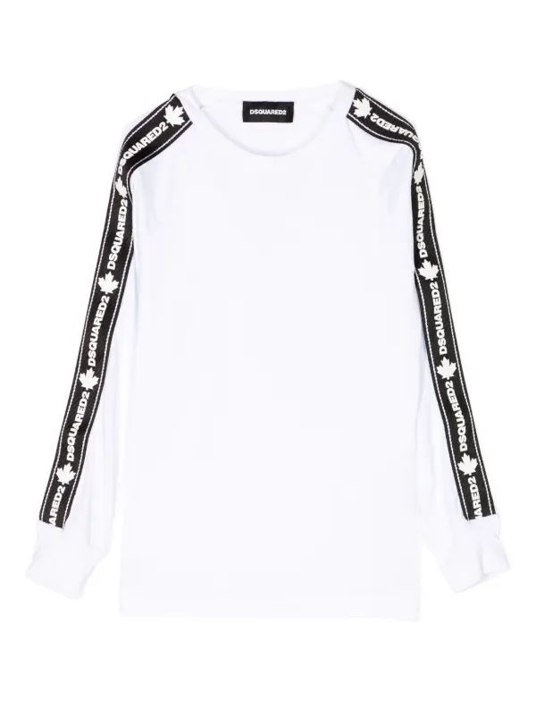 Dsquared2 Kids logo-tape long-sleeve T-shirt - Farfetch