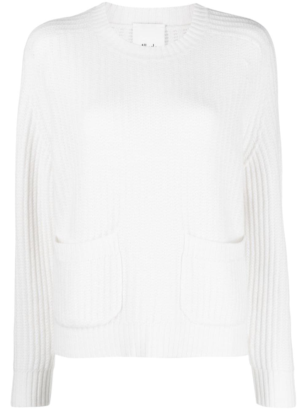 Allude Fisherman's Knit Patch-pocket Jumper In Weiss