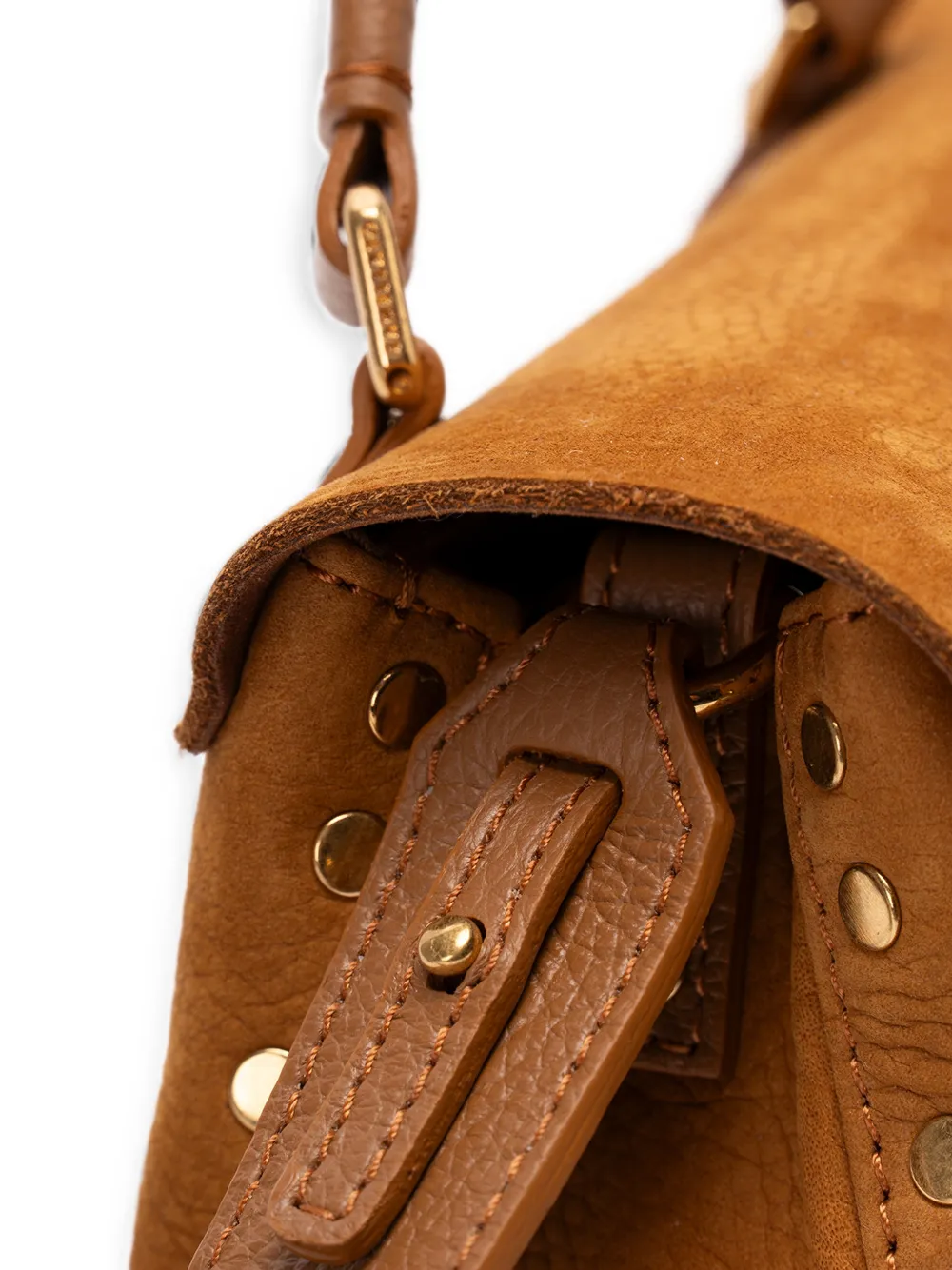 Zanellato baby Postina Jones stud-embellished handbag Bruin