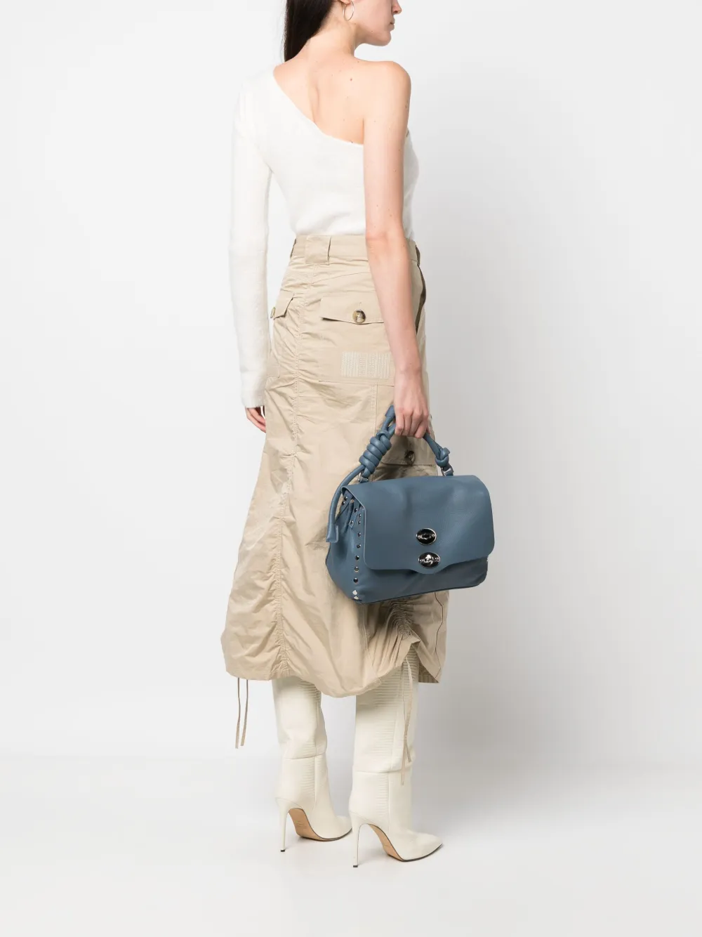 Zanellato Postina leather tote bag - Blauw