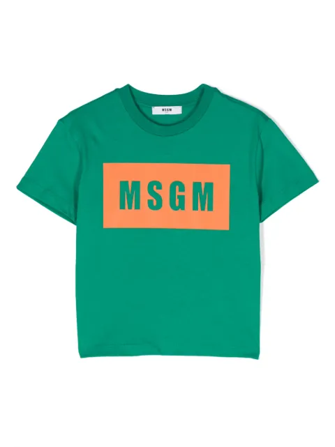 MSGM Kids logo-print cotton T-Shirt 
