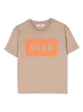 MSGM Kids logo-print cotton T-Shirt - Neutrals