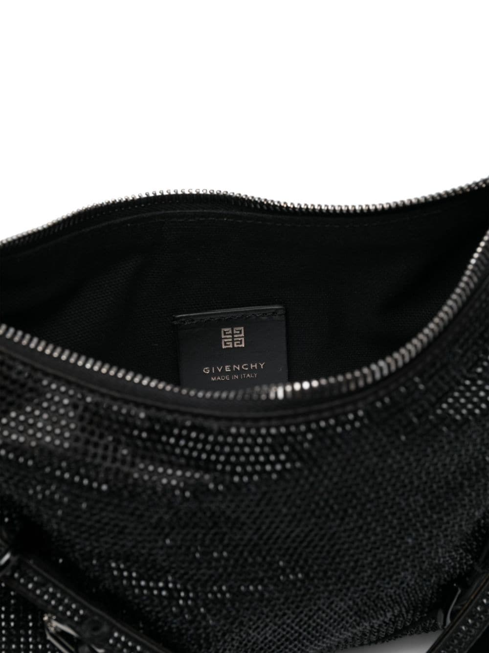 Shop Givenchy Rhinestone-embellished Shoulder Bag In Schwarz