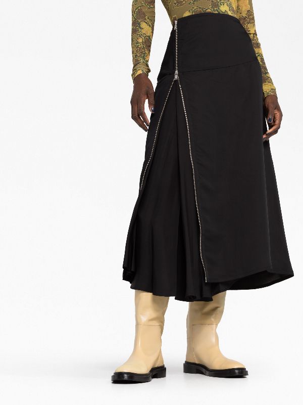 Jil Sander zip-embellished Midi Skirt - Farfetch