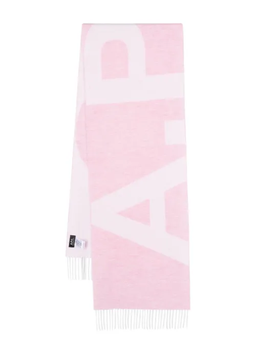 Écharpe à logo intarsia - A.P.C. - Modalova