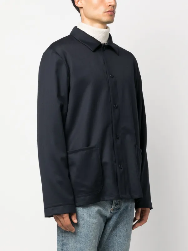 A.P.C. Wool Shirt Jacket | Blue | FARFETCH A.P.C. Wool Shirt Jacket | Blue | FARFETCH