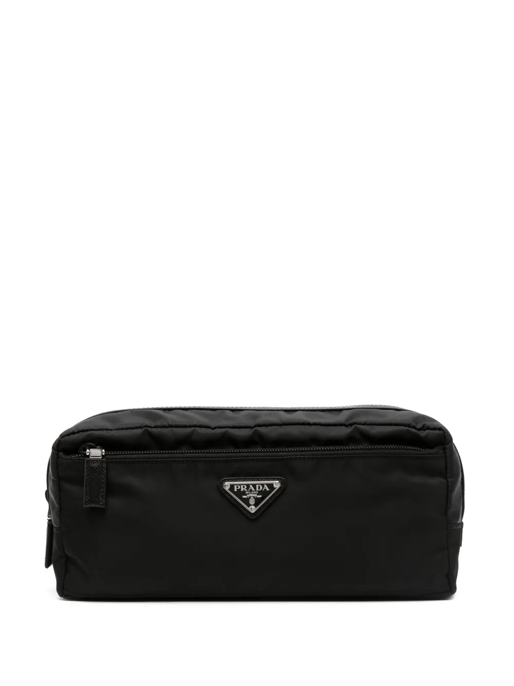 Prada Trousse make up con placca logo - Nero