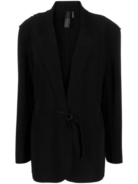Norma Kamali notched-lapel belted blazer 