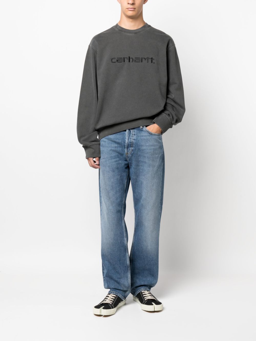 Carhartt WIP Sweater met logoprint - Zwart