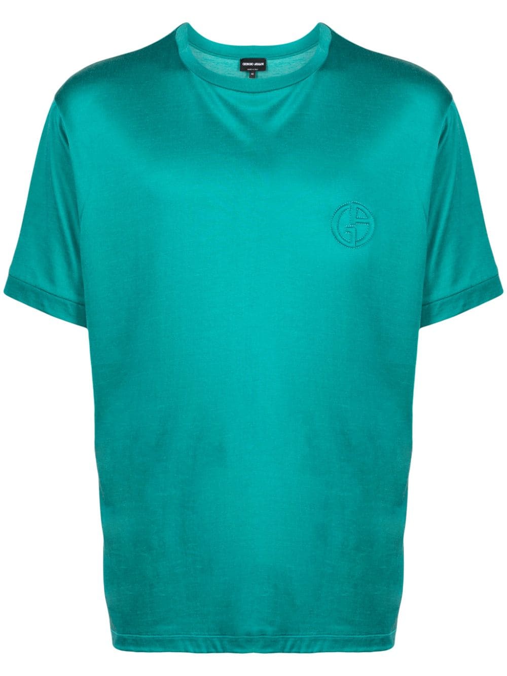 Image 1 of Giorgio Armani logo-embroidered crew-neck T-shirt