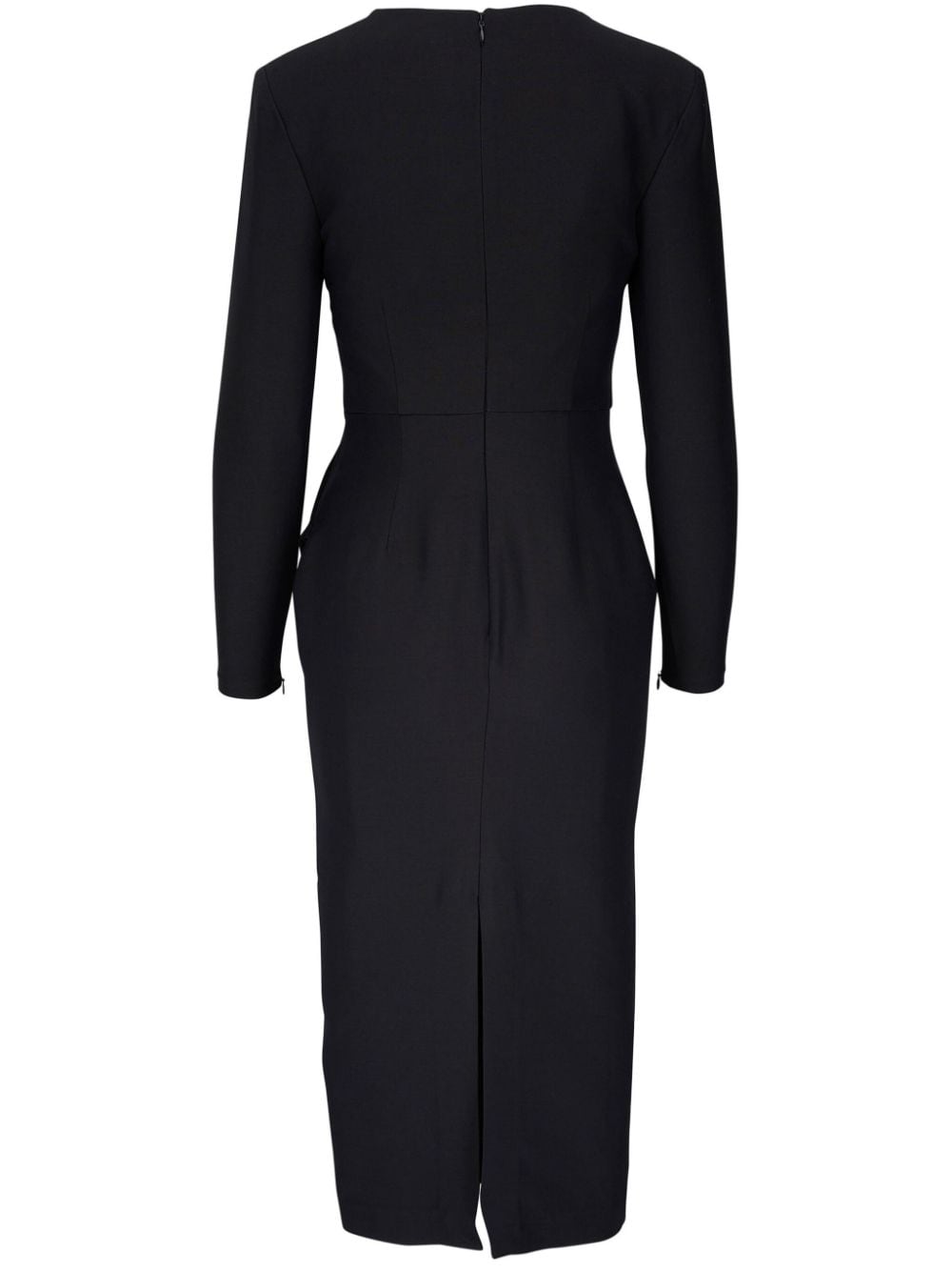 Roland Mouret Midi-jurk met gedrapeerd detail - Zwart