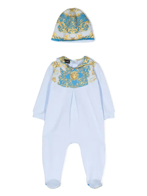 Versace Kids طقم بودي قطن من قطعتين بطبعة الباروك