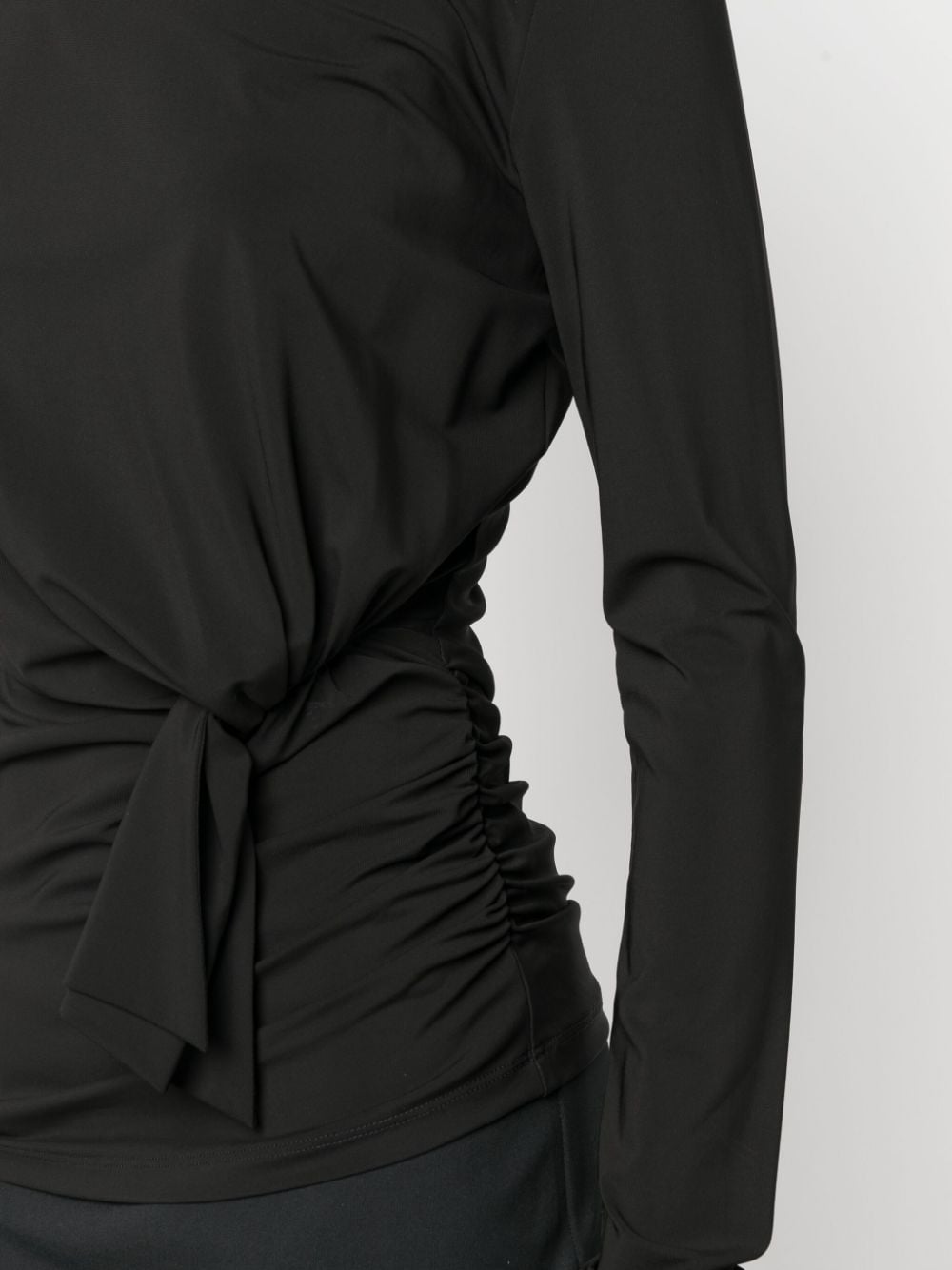 Shop Nina Ricci Knot-detail Jersey Top In Schwarz