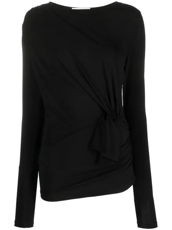 Nina Ricci Knot-detail Jersey Top in Black