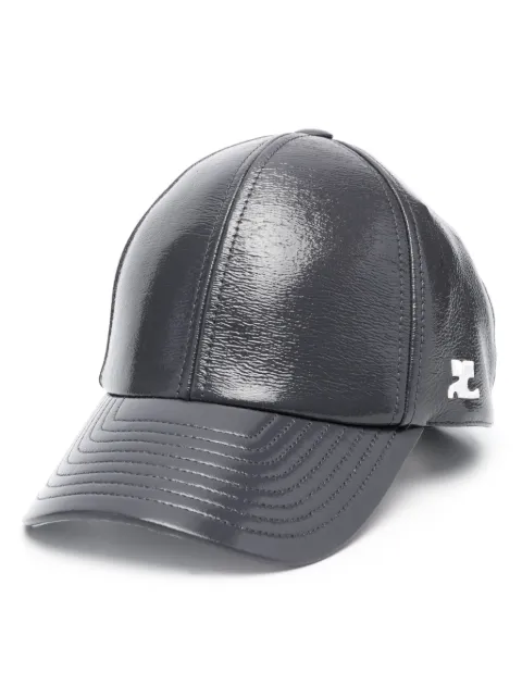 Courrèges Boné metalizado com logo