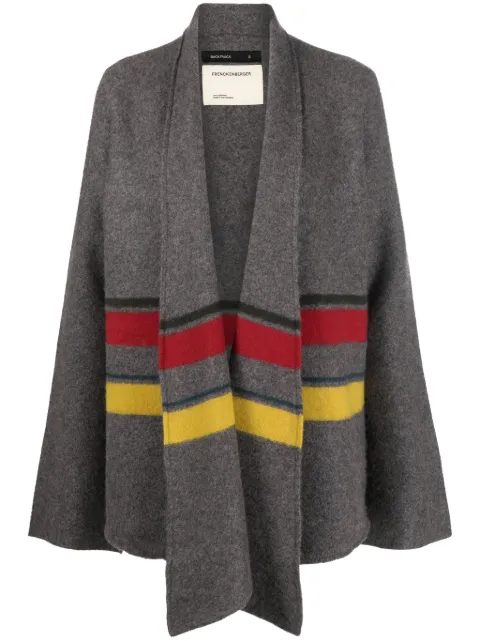 Frenckenberger stripe-print cashmere cardigan 
