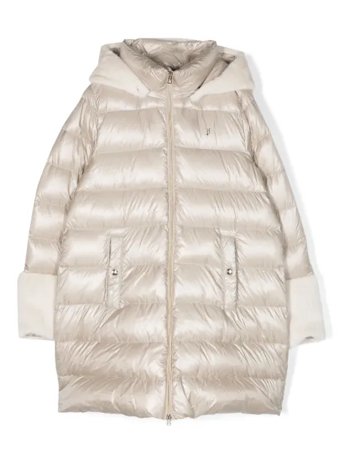 Herno Kids zip-up hooded down jacket