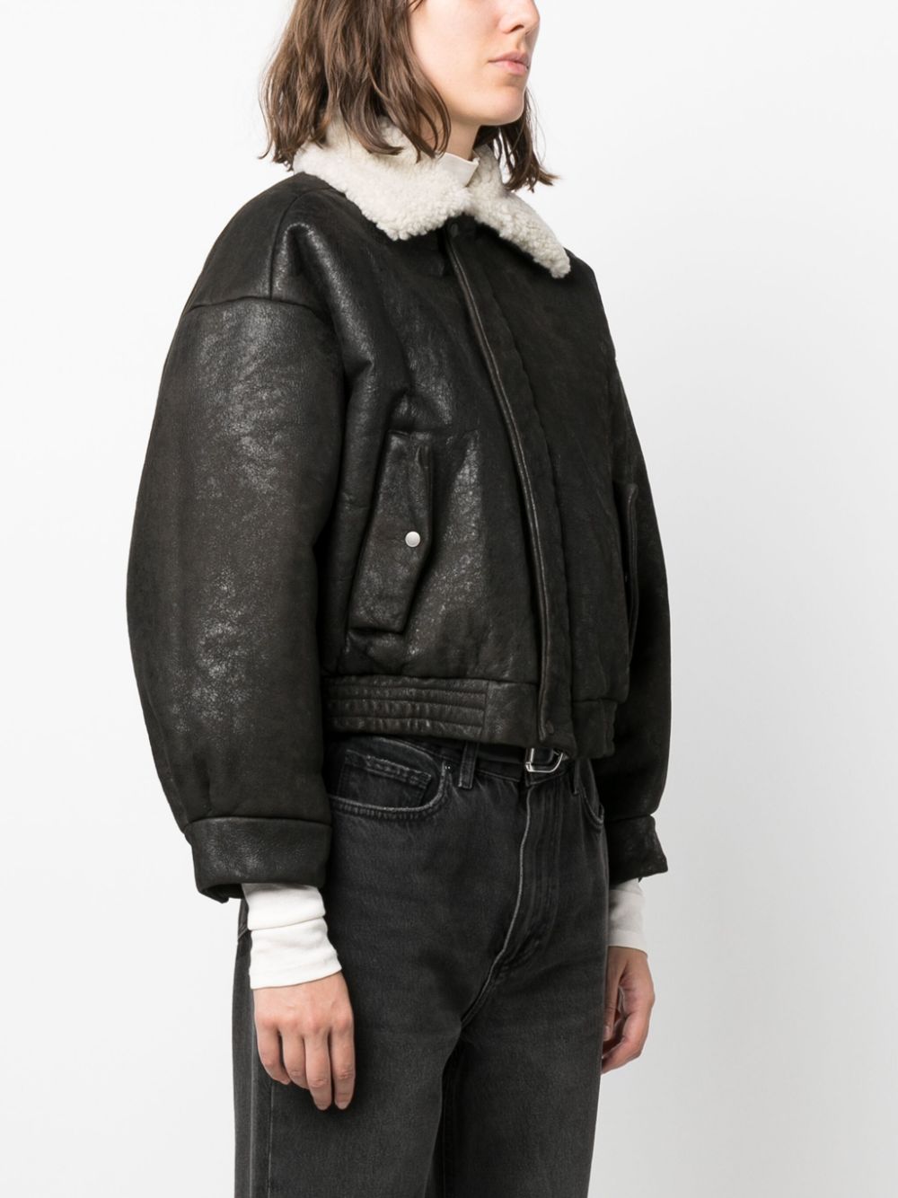 Salvatore Santoro shearling-collar Leather Jacket - Farfetch