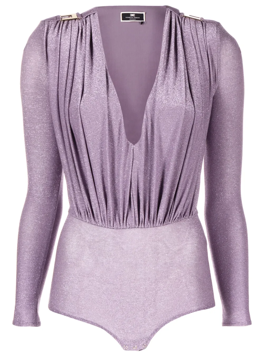 ELISABETTA FRANCHI V-NECK LONG-SLEEVE BODYSUIT