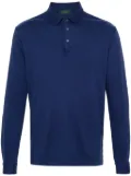 Zanone long-sleeve cotton polo shirt - Blue
