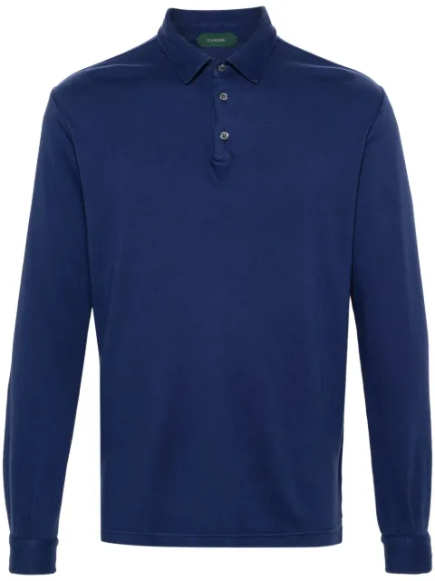 Zanone long-sleeve cotton polo shirt