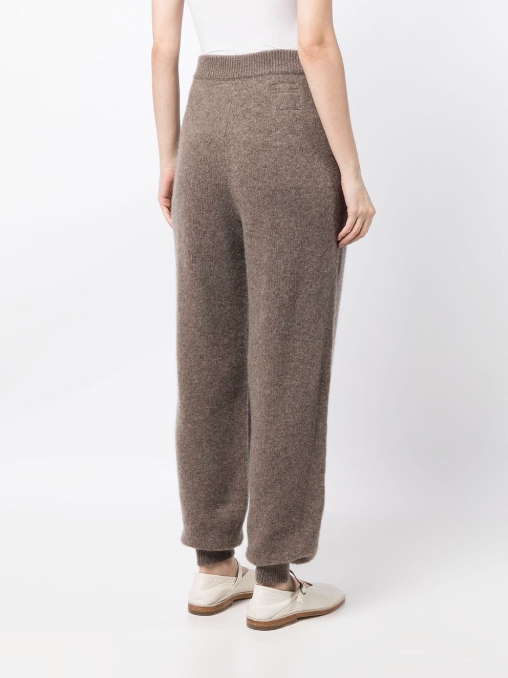 Shop Frenckenberger Tapered Cashmere Trousers In Brown